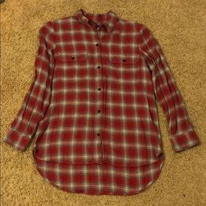 Madewell Women Plaid S Button Down Red